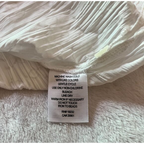 Alfred Dunner Womens Floral Embroidered White Button-Up Blouse Size 16 Casual - Picture 8 of 9